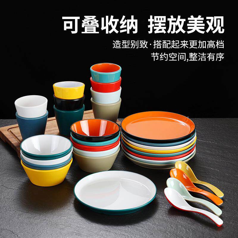 密胺加厚碗塑料小碗商用耐摔饭碗粥碗专饭店食堂米用仿瓷H1582汤