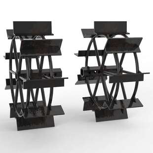 农机配件微耕机防滑铁轮旱地行走轮水田旋耕爬行轮犁地起陇开沟轮