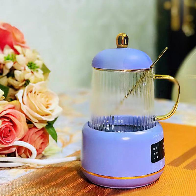 生活元素恒温养生杯电炖杯热牛奶神器迷你煮茶烧水养生电炖杯