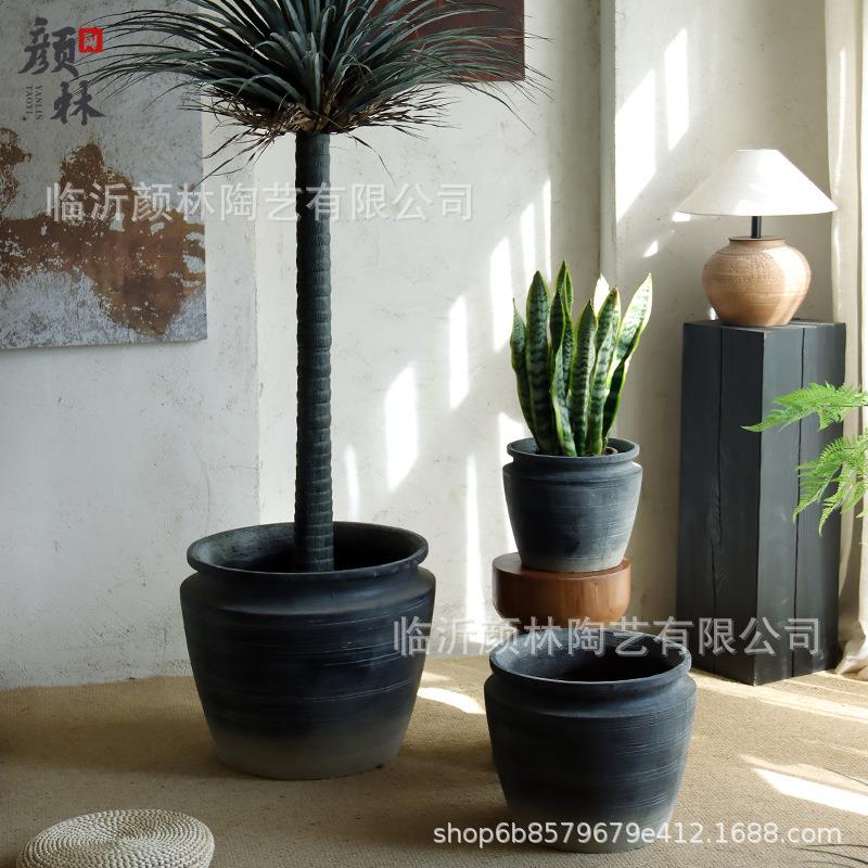 大口径水泥花盆花园阳台种树大盆家居商场酒店大型绿植装饰盆器