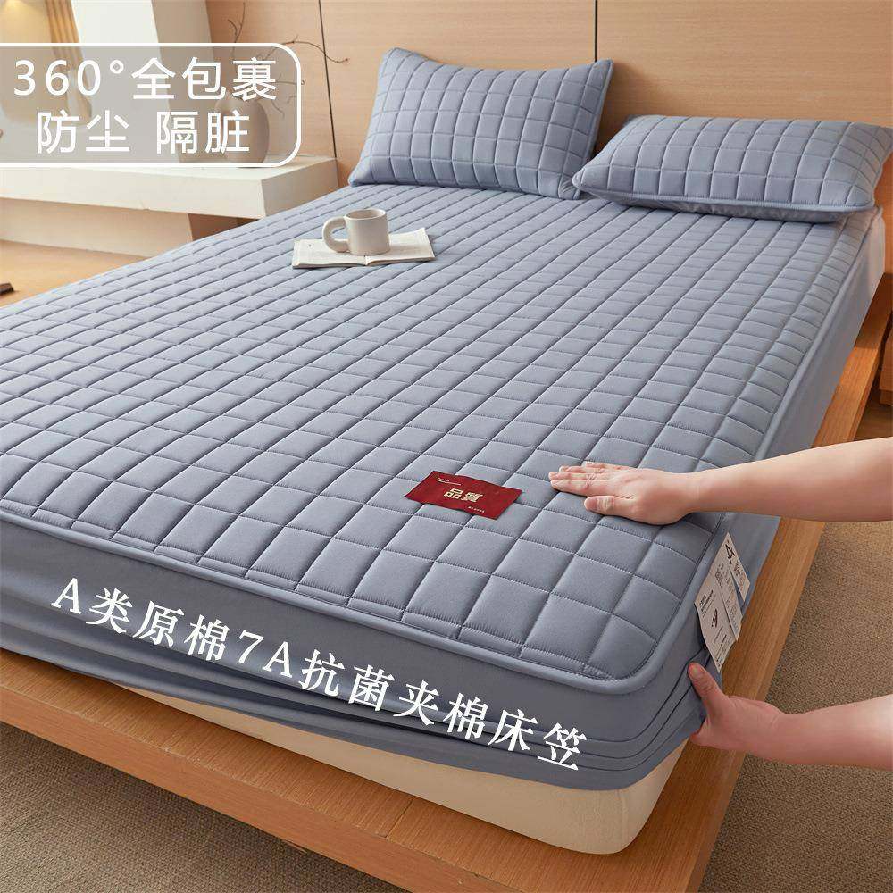 A类原棉夹棉床笠三件套 母婴级纯色加厚床罩床垫保护套防尘防滑罩,鲜花速递/花卉仿真/绿植园艺,割草机/草坪机,淘宝优惠券,粉丝福利购,淘宝优惠卷