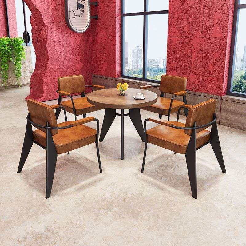 复古咖啡厅沙发休息区奶茶甜品店音乐餐吧网红西餐厅酒馆桌椅组合