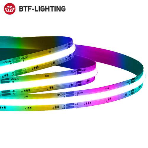FCOB七彩12VRGB高密度柔性光24V灯带卧室厨房室内装修展台LED灯带