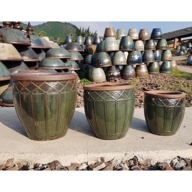陶罐厂家直销色釉粗陶罐园林景观绿化种植花盆水缸花钵粗陶缸盆32