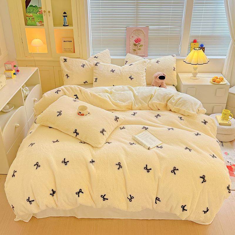 2025新款小清新亲肤舒适兔毛印花四件套居家宿舍床单被套三件套,鲜花速递/花卉仿真/绿植园艺,割草机/草坪机,淘宝优惠券,粉丝福利购,淘宝优惠卷