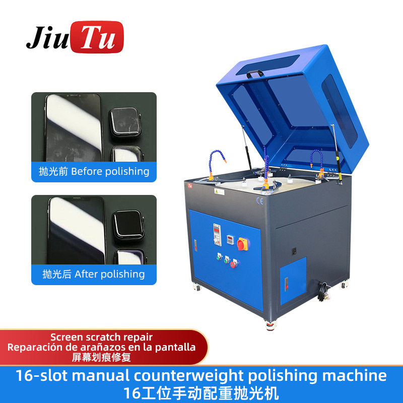 16工位手机屏幕划痕打磨机适用于苹果华为三星手机屏幕翻新