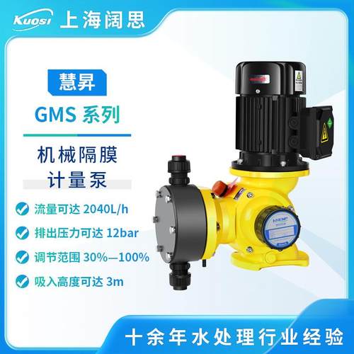 GMS机械隔膜计量泵GMS0050大流量污水处理加药泵PVC泵头