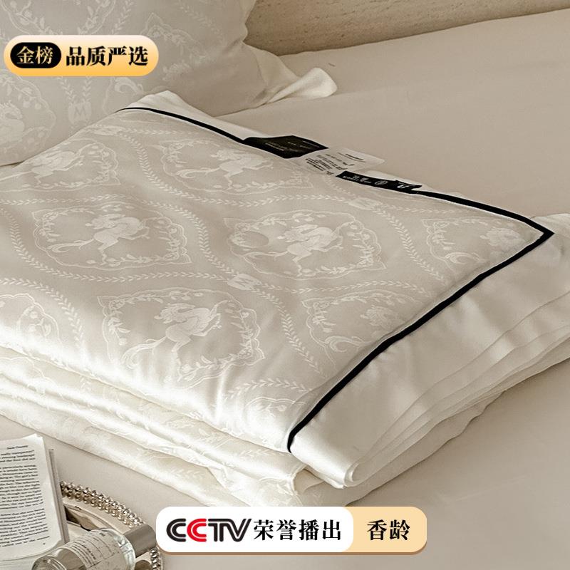 轻奢高端提花120支天丝夏凉被四件套丝滑夏季凉感冰丝薄被子夏被