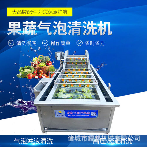 果蔬气泡清洗机 水果蔬菜清洗设备 辣椒酱菜脱盐全自动洗菜机