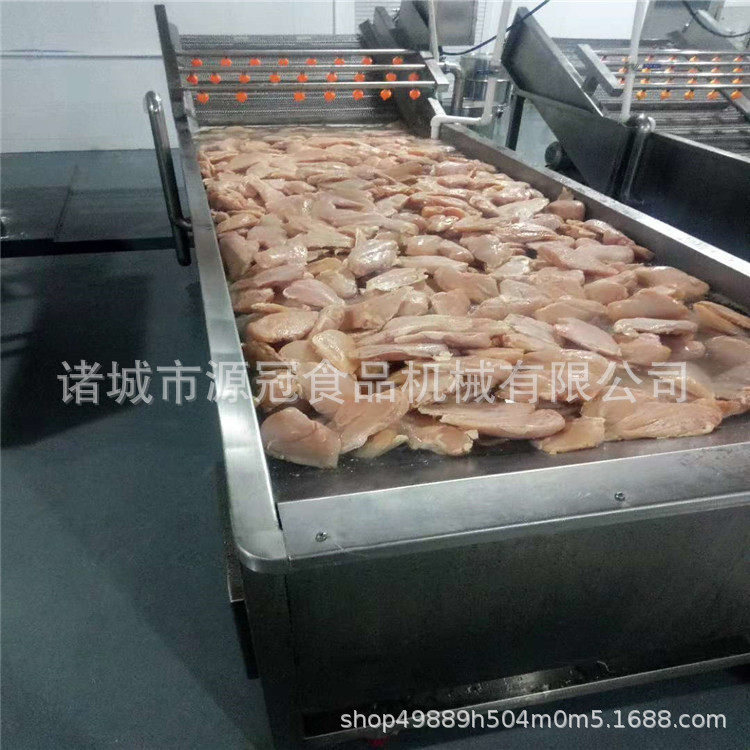 专业生产肉类解冻机猪肉鸭掌鸡腿连续式化冻机不锈钢蒸汽加化肉机