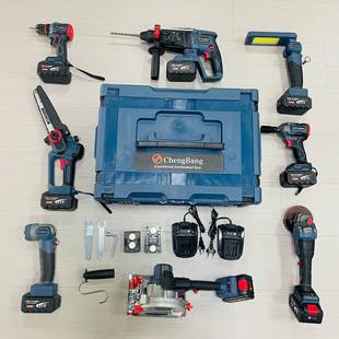 电动工具B 外贸锂电无刷工具8件套装 下单编号262