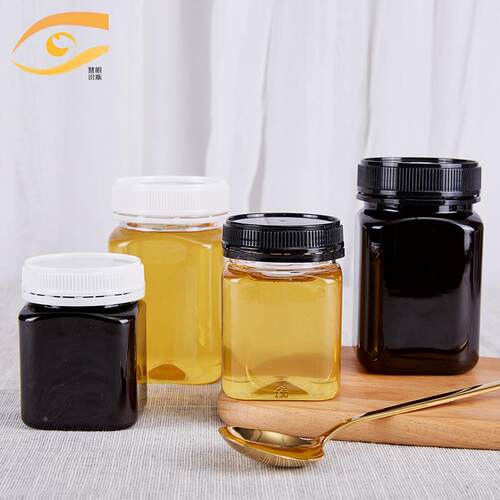 250g蜂蜜塑料透明黑色麦t卢卡防盗蜂蜜瓶pWUUe包 50瓶0g塑装料蜂