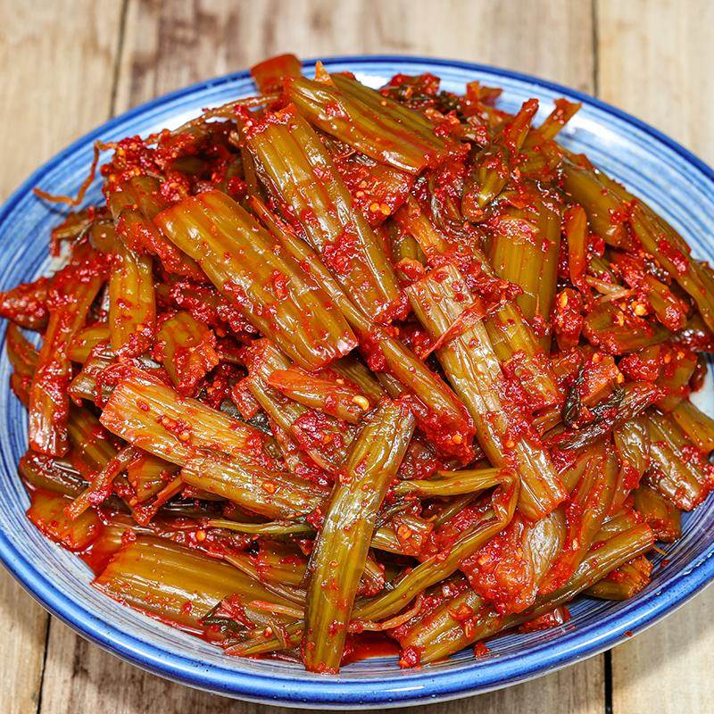 包邮云南德宏傣族傣味老坛辣腌菜土罐咸菜酸甜辣爽口下饭1斤袋装