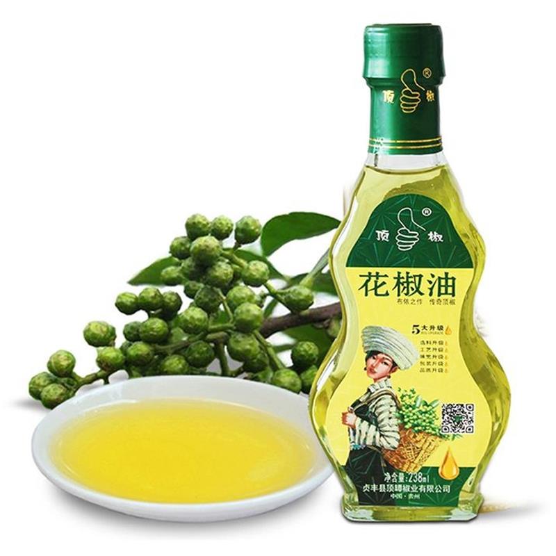 顶坛花椒油 贵州贞丰特产 顶谭新款麻香食用调味油 2瓶X238ml包装