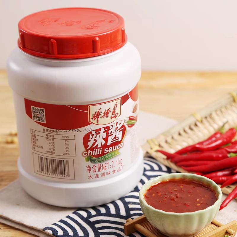 大连棒棰岛辣酱蒜蓉辣椒酱煎饼果子酱商用桶装蘸菜酱烤冷面烧烤酱