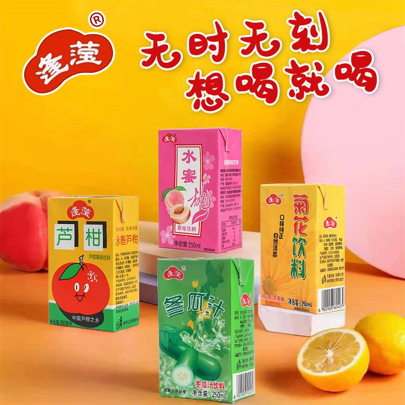 逢莹菊花茶冬瓜茶红苹 果冰糖雪梨永春芦柑果味饮料250ml*24盒整