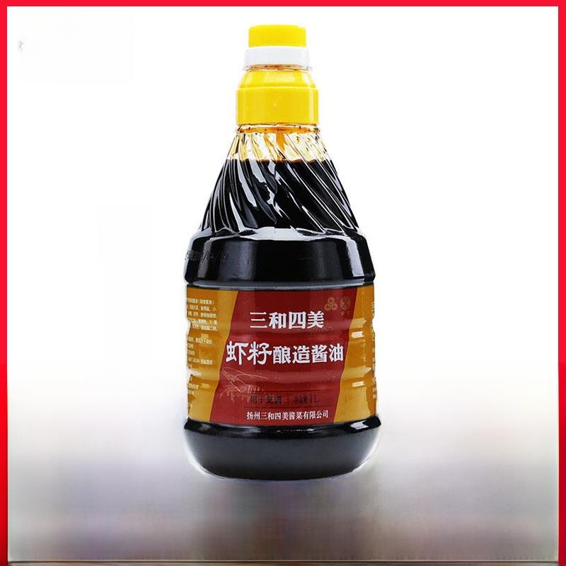 扬州特色菜三河四美虾籽酱油手酿调料红烧老抽炒面调料1L