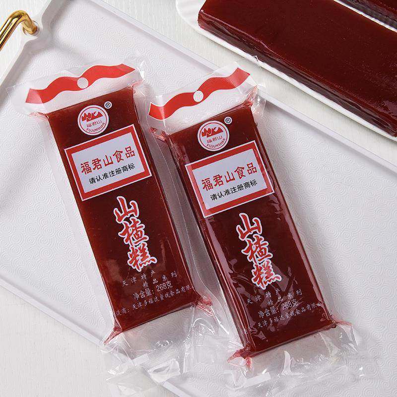 福君山山楂糕268g整箱老式山楂卷条片果糕散装果丹皮蜜饯干零食