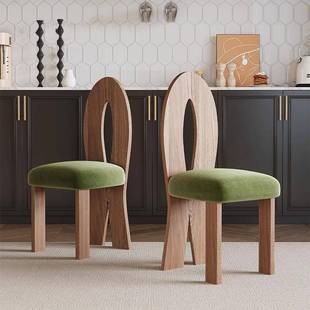 丹梵斯法式复古餐椅实木椅子靠背椅椅子家用人鱼椅设计师椅子餐椅