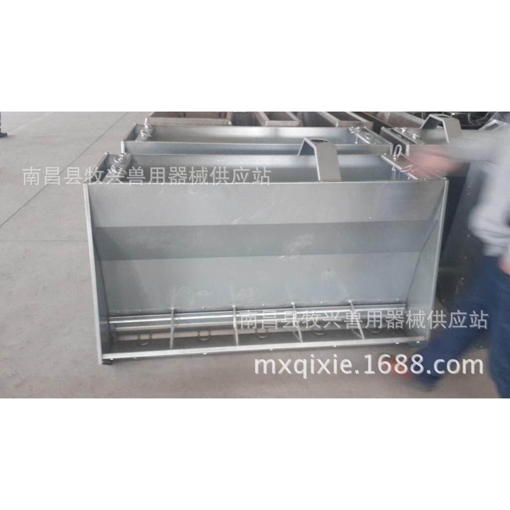 猪场不锈钢育肥料槽保育猪双面不锈钢采食槽单面育肥猪食槽可调节