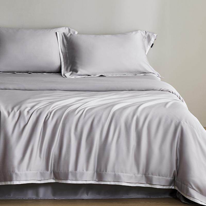 高端丝绸120支超细旦冷凝天丝四件套夏季凉感裸睡被套床单床品