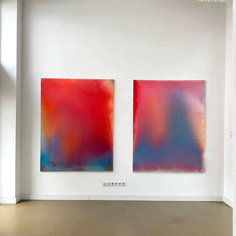 纯手绘抽象玄关过道装饰画后现代简约油画巨幅落地画客厅艺术挂画