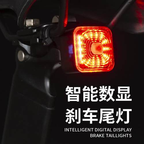 自行车灯夜间骑行灯七彩尾灯山地公路车长续航防水警示灯骑行装备