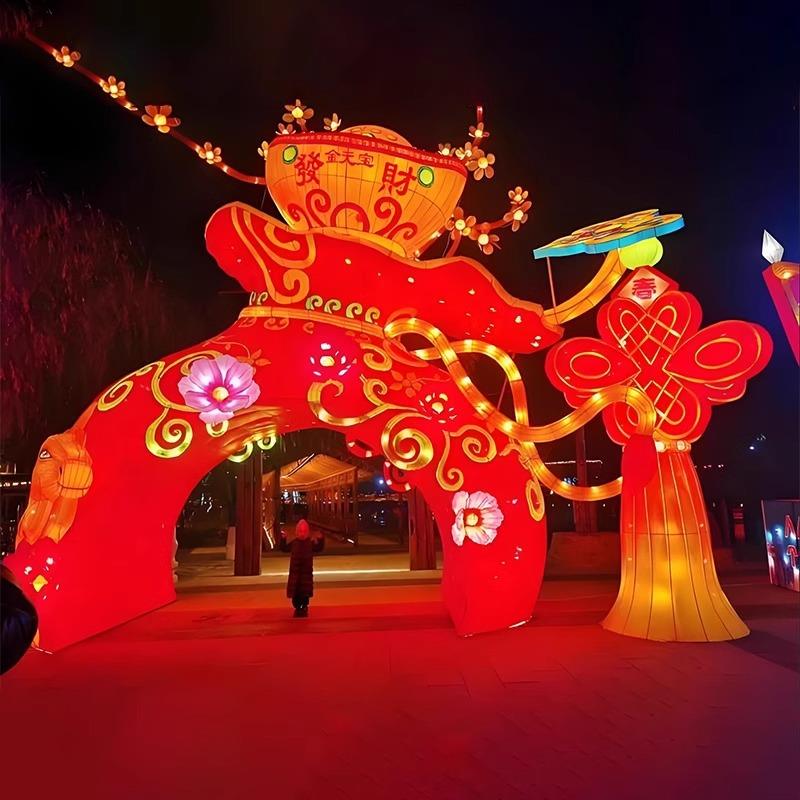 大型春节花灯灯组设计新年春节灯会灯展景区彩灯摆件源厂家定 制