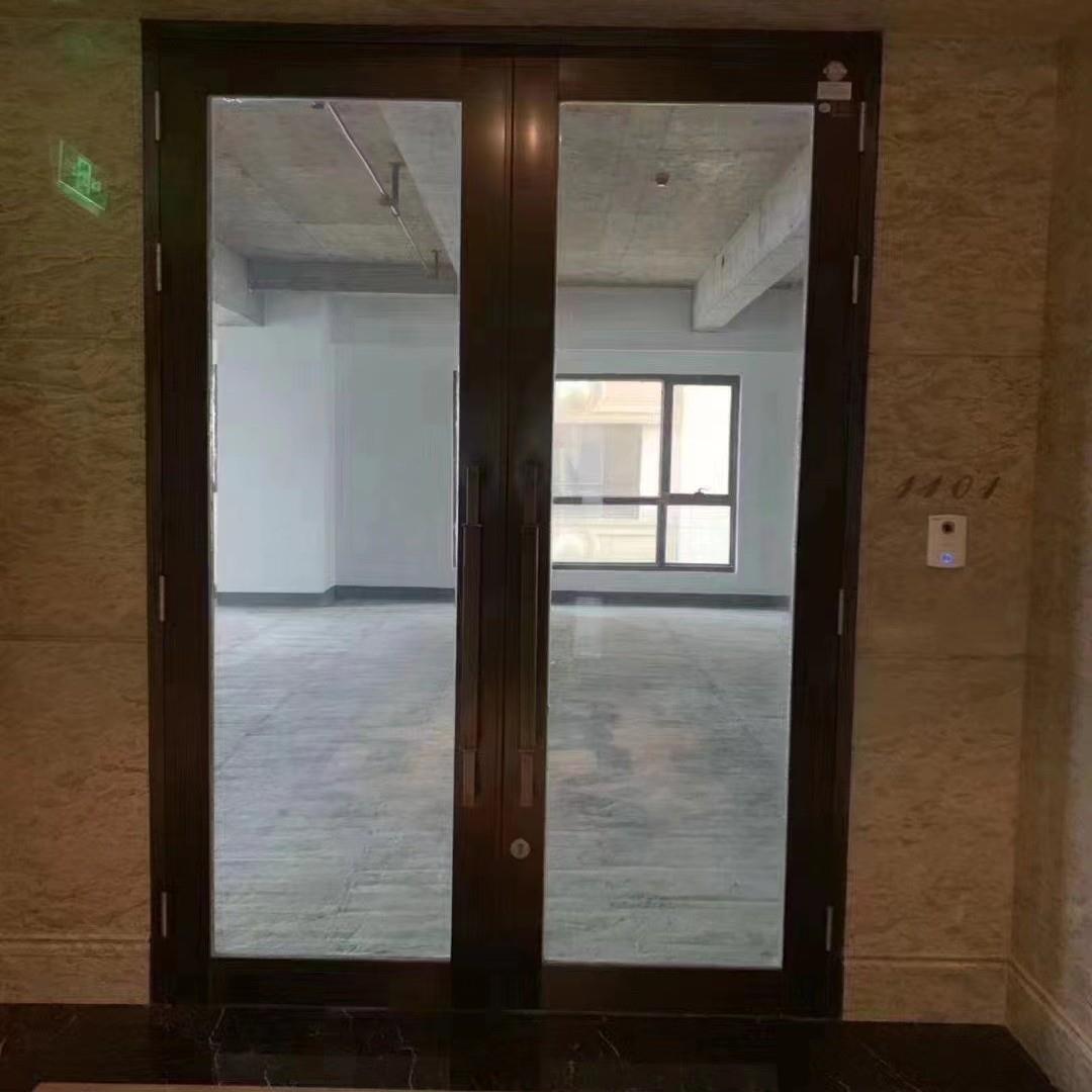 厂家销售大玻璃防火门不锈钢镀钛防火大玻璃门镀玫瑰金玻璃防火门
