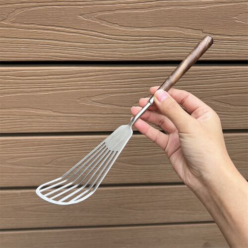 【轻奢胡桃木】304不锈钢蝴蝶煎铲漏铲煎饼煎鱼煎蛋铲子料理铲