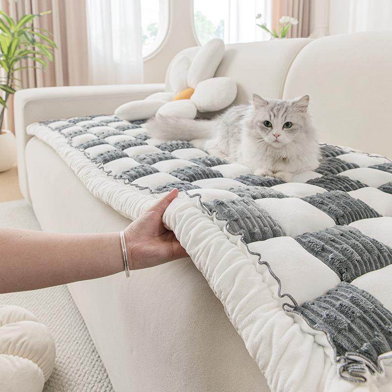 秋冬法兰绒沙发垫保暖防滑椅垫沙发客厅日韩新款坐垫子飘窗垫