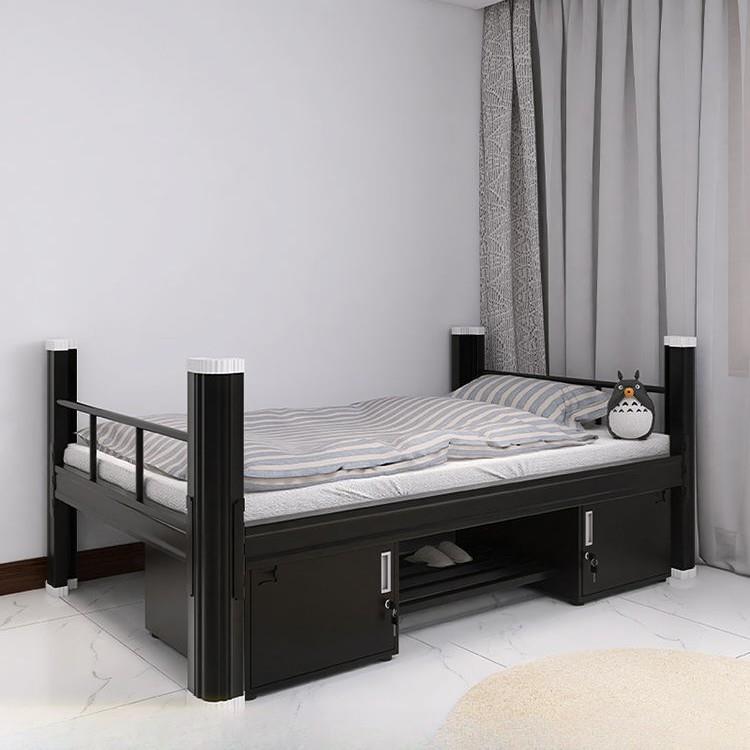 公寓单人床成人员工宿舍上下铺铁艺床双层加厚铁床学校学生双人床