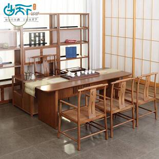 曲天下客厅茶椅楠竹弦月官椅北美色靠背椅八仙桌椅太师椅休闲椅子