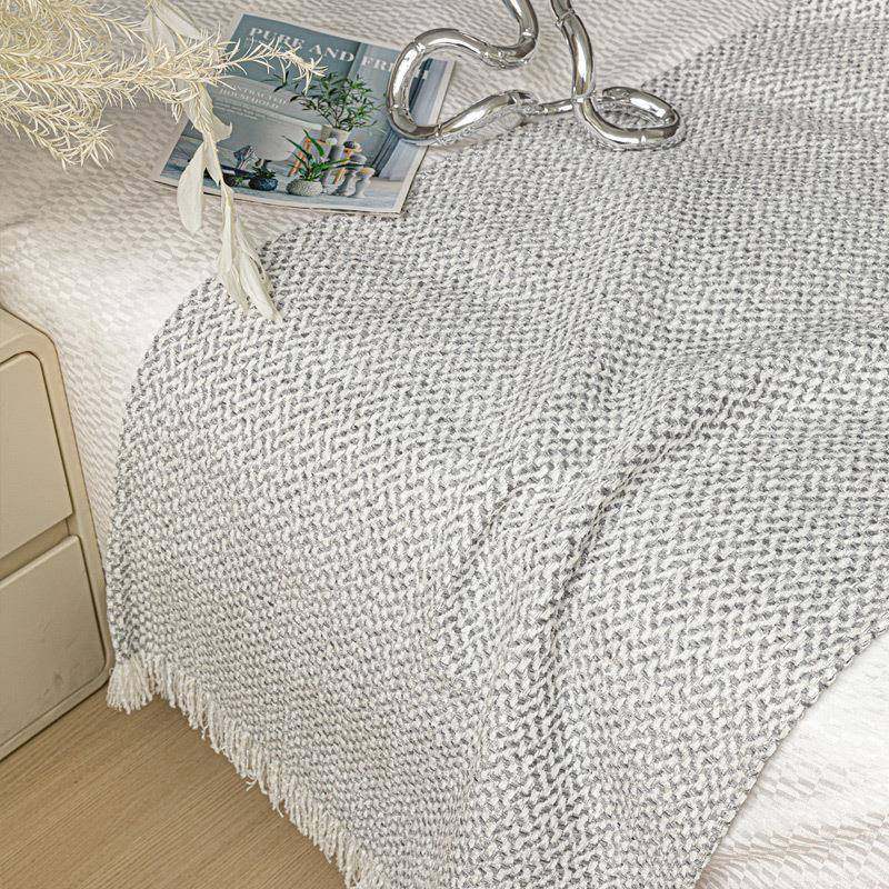 现代轻奢样板房灰白色床尾毯酒店床旗床尾巾搭毯客厅沙发装饰盖毯,五金/工具,五金工具箱/五金收纳箱,淘宝优惠券,粉丝福利购,淘宝优惠卷