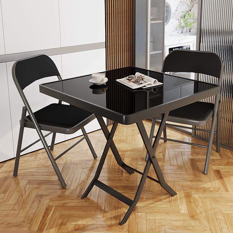 折叠餐桌家用小户型圆桌户外摆摊吃饭桌子阳台茶几出租房简易方桌