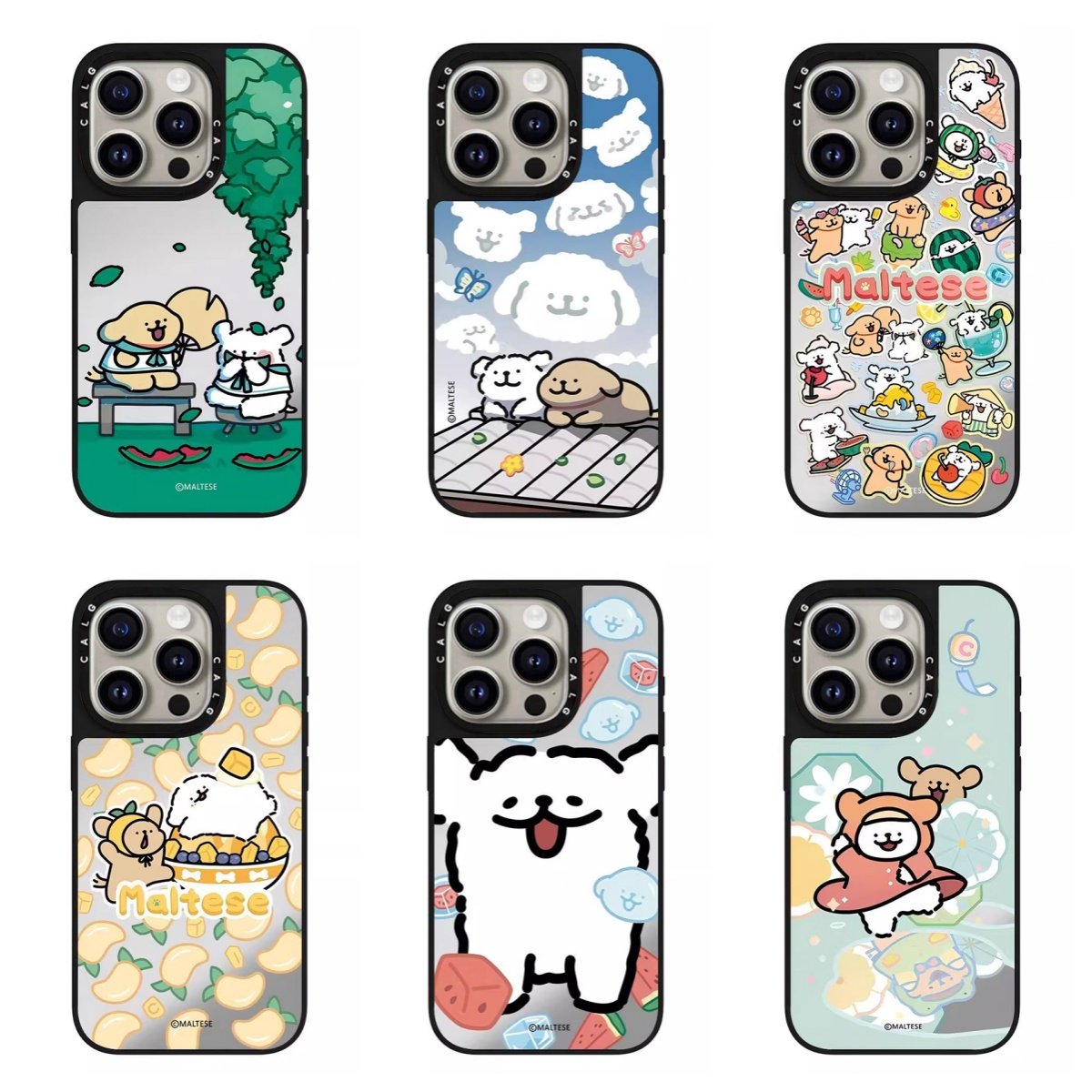 CALG线条小狗Maltese第二弹适用苹果手机壳iphone13 14 15 16 17promax新款外壳高级感小众磁吸2025网红爆款