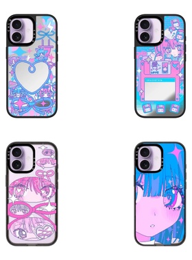 CALG卡通可爱像素女孩新款超火磁吸防摔iphone11 12 13 14 15 16 17promax适用苹果手机壳高级感小众