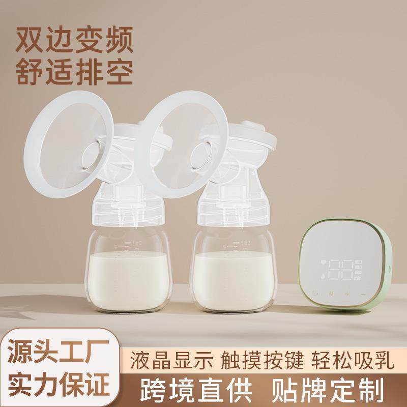 至//电动双边吸奶器全自动按摩静音吸乳器液晶触摸屏大吸力集乳器