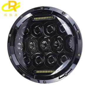 哈雷大灯高亮远近光灯 配件 75w牧马人汽车led前大灯 越野车改装