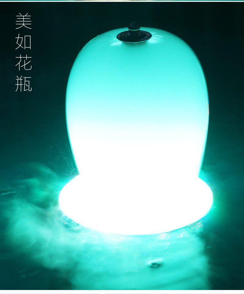 水池景观鱼池花园鱼塘带雾化蘑菇喷泉泵增氧循环过滤七彩喷泉水泵
