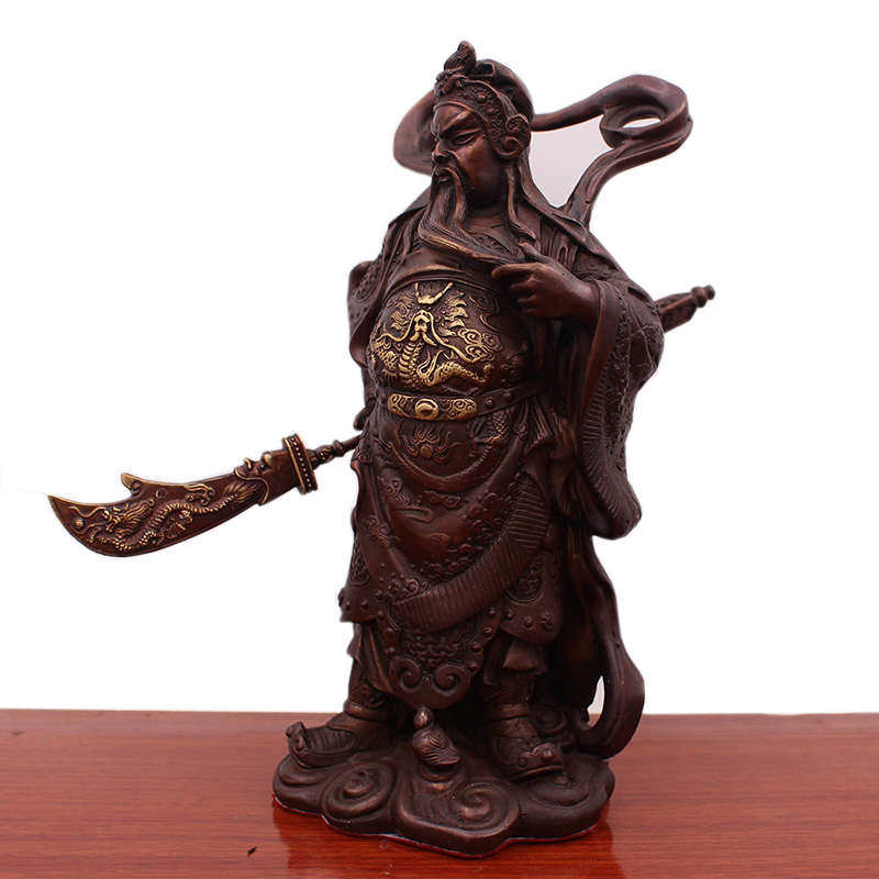 包邮纯铜佛像韦陀菩萨菩萨像关公伽蓝铜像摆件韦驮护法