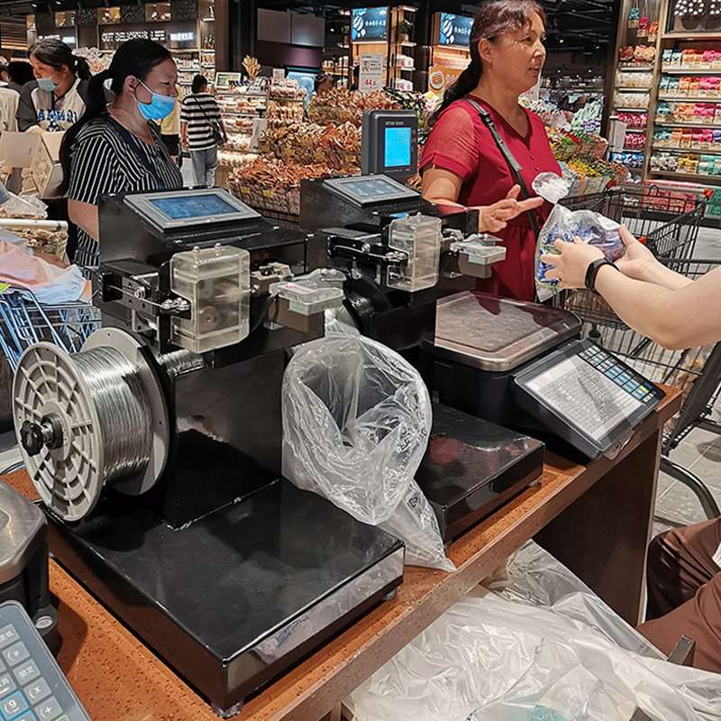 全自动铝钉扎口机 生鲜食品袋封口机 面包姜蒜袋铝钉封口机