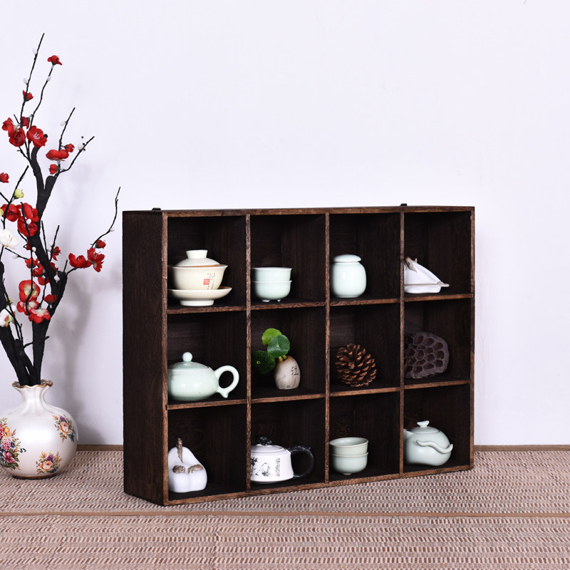 茶杯架 日式博古架子 茶杯柜 茶具收纳柜 茶杯收纳架 茶具架
