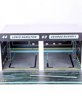 1场:18真停24529库车车汽车收纳带灯停仿车场场景方程式赛车场景