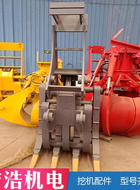 随车吊臂机改3+4装机械木器2抓211027-90吨臂式旋转套抓夹