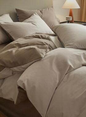 224新款A类100支长绒全棉纯棉磨毛0四件套床单YMF20241笠纯棉色床