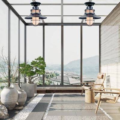 5户美式复古吸顶灯阳光房VYM灯大门口阳台走外N廊入门前灯户凉亭