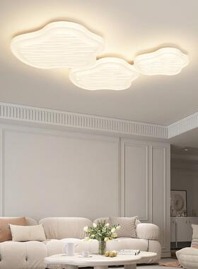 客厅灯202行4款流极JH-X2586简奶油风全光谱朵吸顶灯新云主灯法式