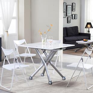 高迈登升茶无品牌/几餐桌两用折叠茶几小户型意移动茶创茶几降带