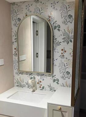 W8浴室镜子挂墙式式轻奢生间卫厕所镜洗法手台化妆台l镜edF77S98S